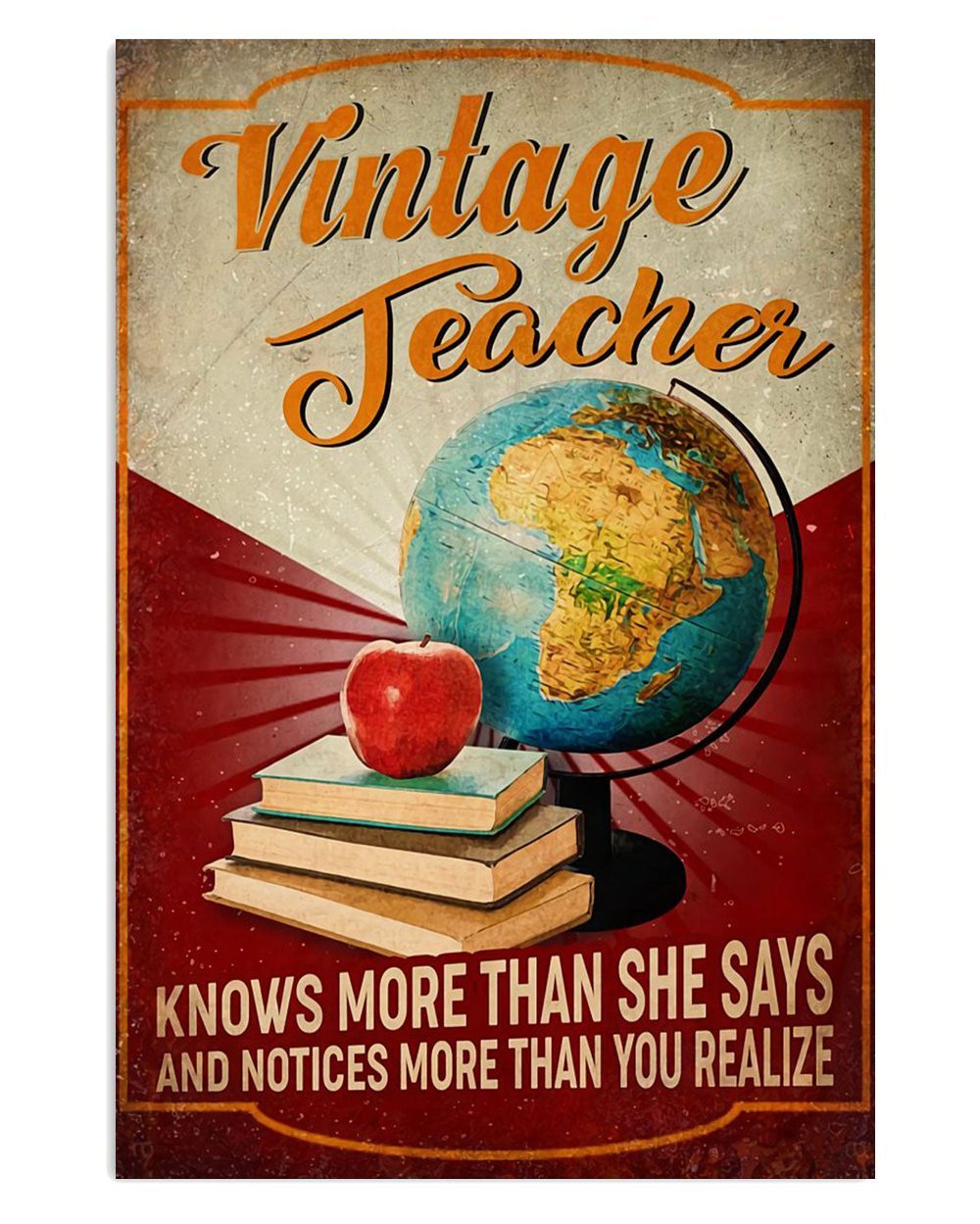Teacher Classroom Vintage Teacher Back To School Poster