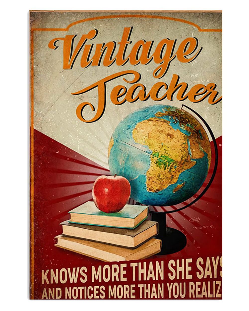 Teacher Classroom Vintage Teacher Knows More Than She Says Student Back To School Poster