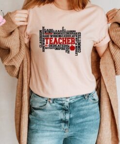 Teacher Life Shirt, Teacher Care Kind Lead