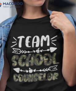 Team School Counselor Camo Teacher Student Back To Shirt