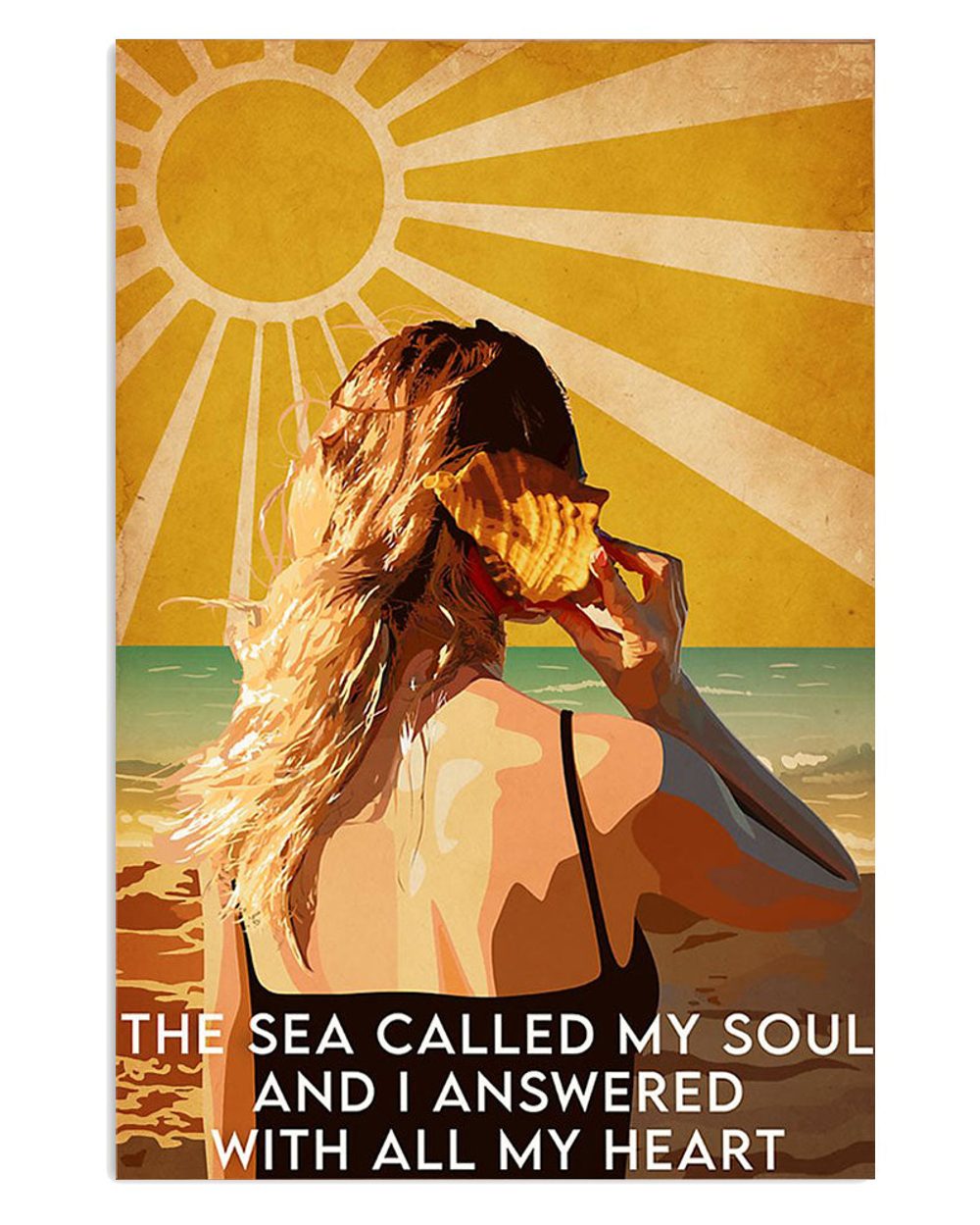 The Sea Called My Soul Sand Sea Ocean Lover Poster
