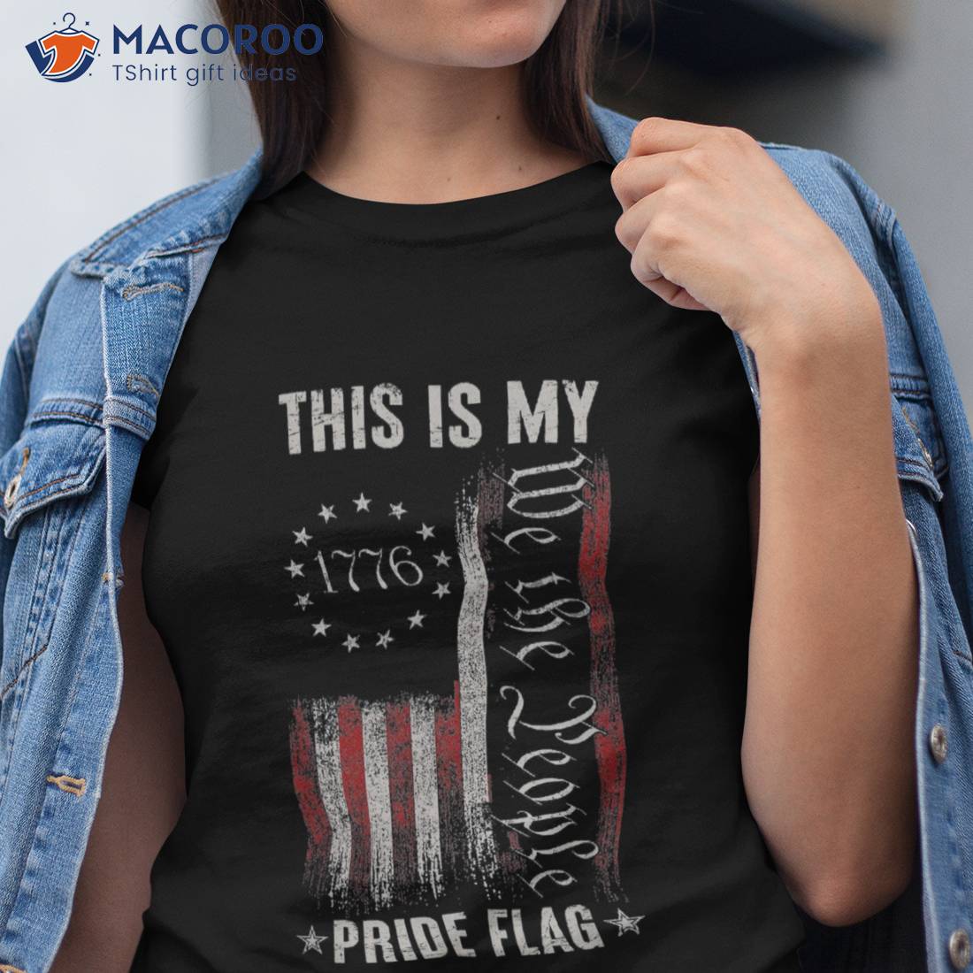 This Is My Pride Flag 1776 American 4th Of July Patriotic Shirt