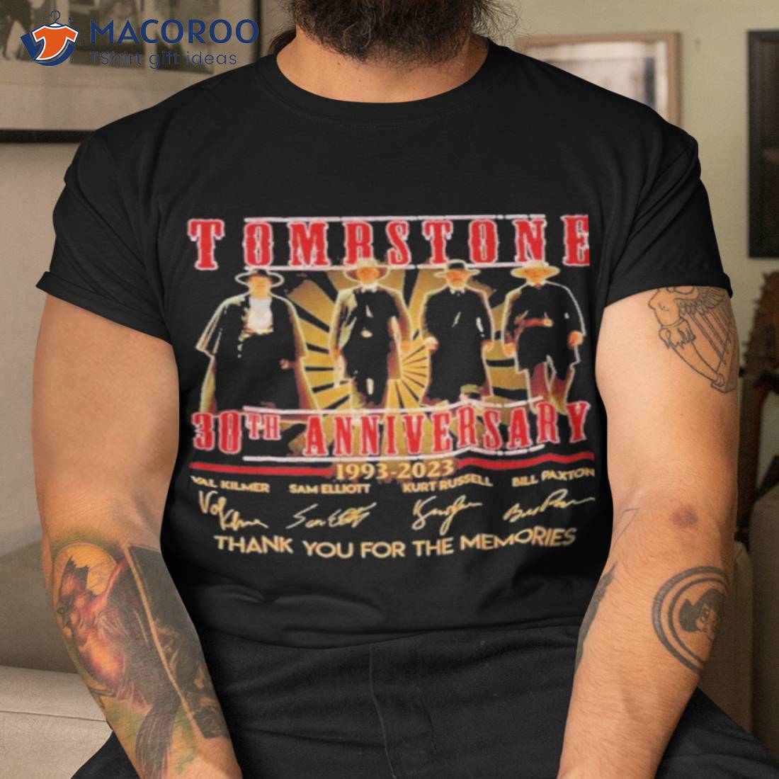 Tombstone 30th anniversary 1993 2023 thank you for the memories signatures shirt