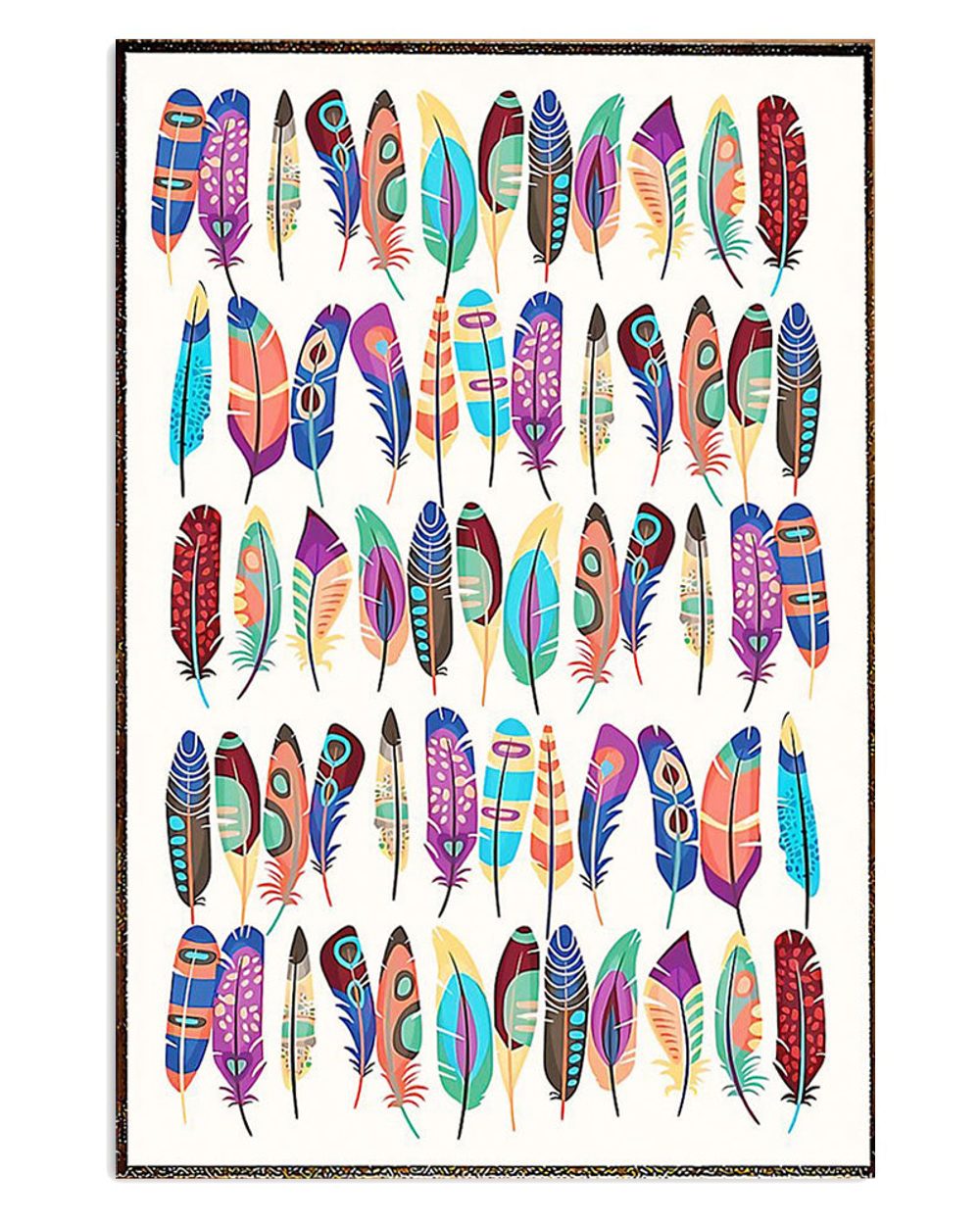 Tribe Color Feather American Indians Poster