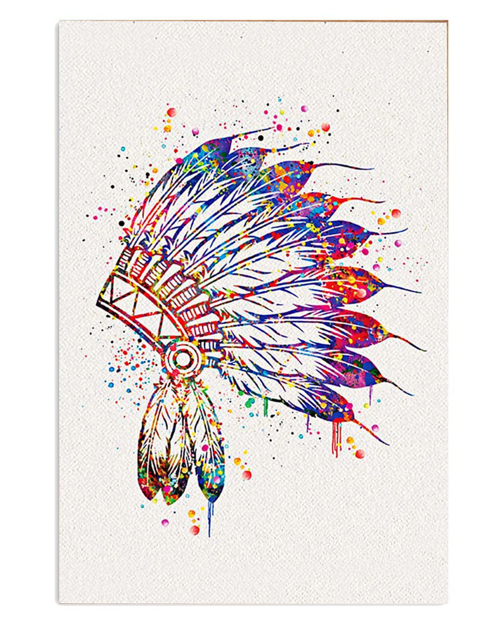 Tribe Colorful Headband American Indians Poster