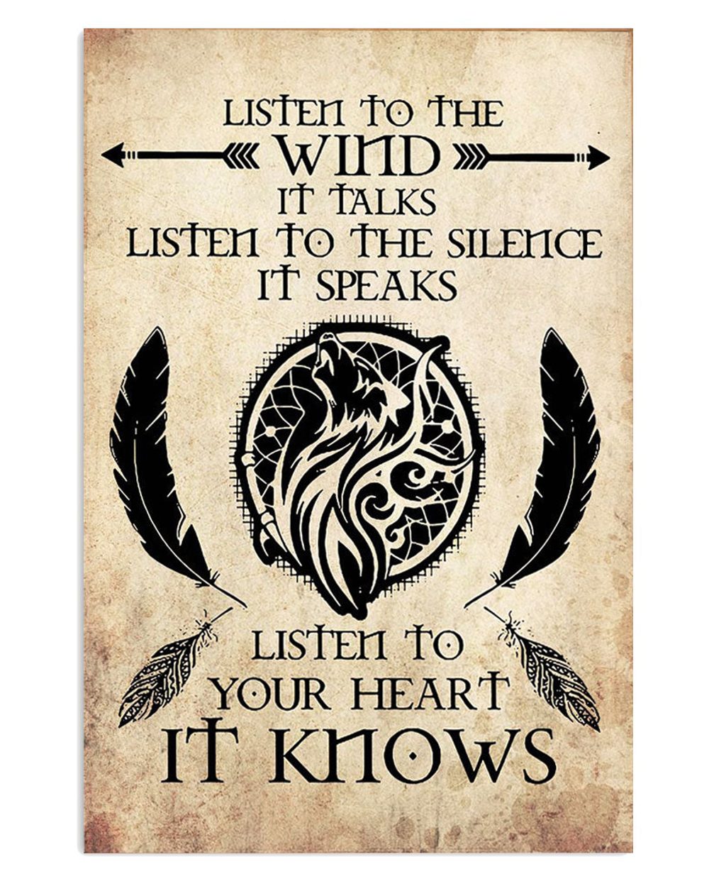 Tribe Listen To The Wind American Indians Poster