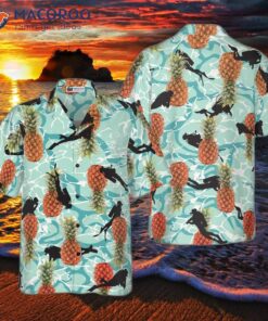 Tropical Pineapple Ocean Scuba Diving Hawaiian Shirt