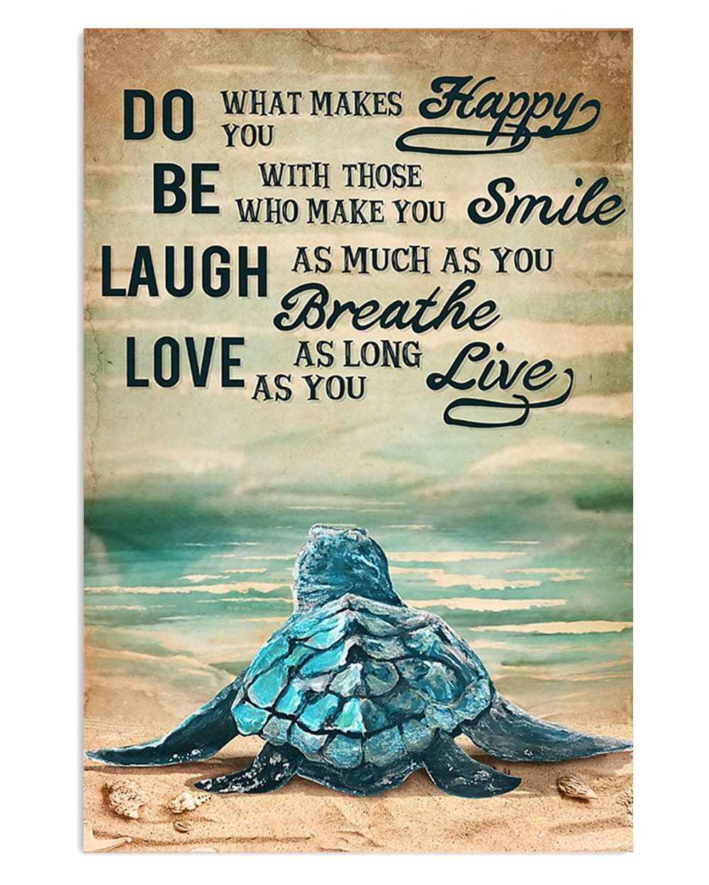 Turtle Beach Gift For Sand Beach Sea Lover Poster