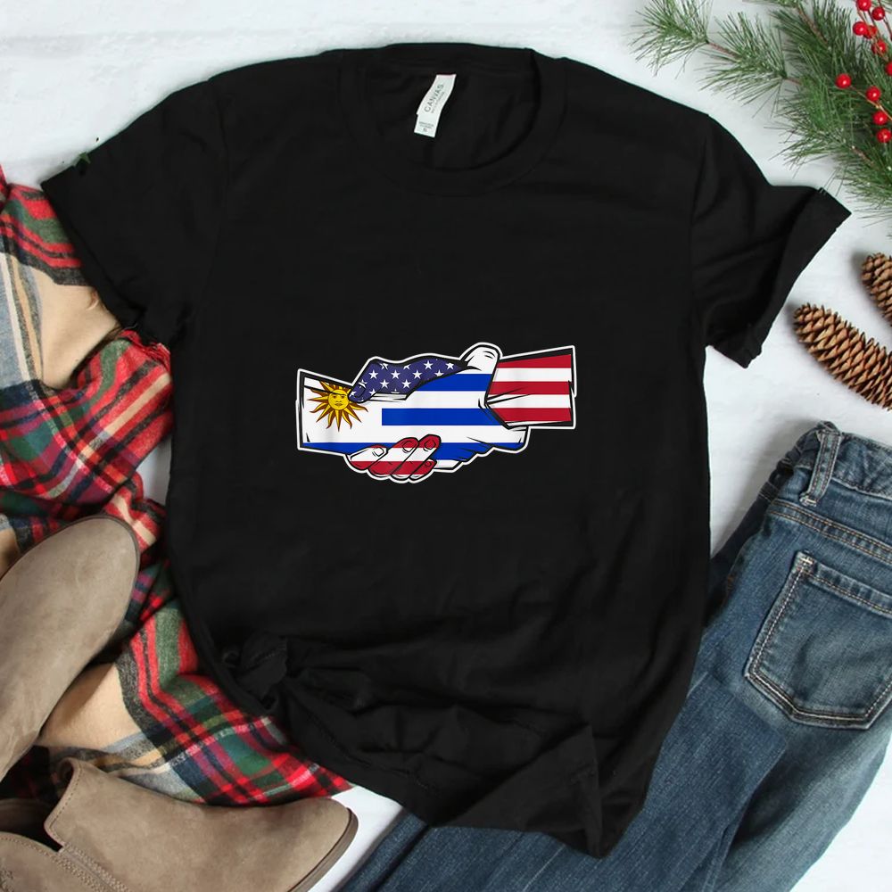 Uruguay And The Usa Flag. Dual Heritage Shirt