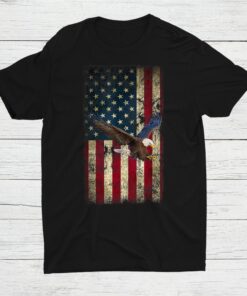 Us Vintage Flag For American Independence Day On 4th Of July Shirt