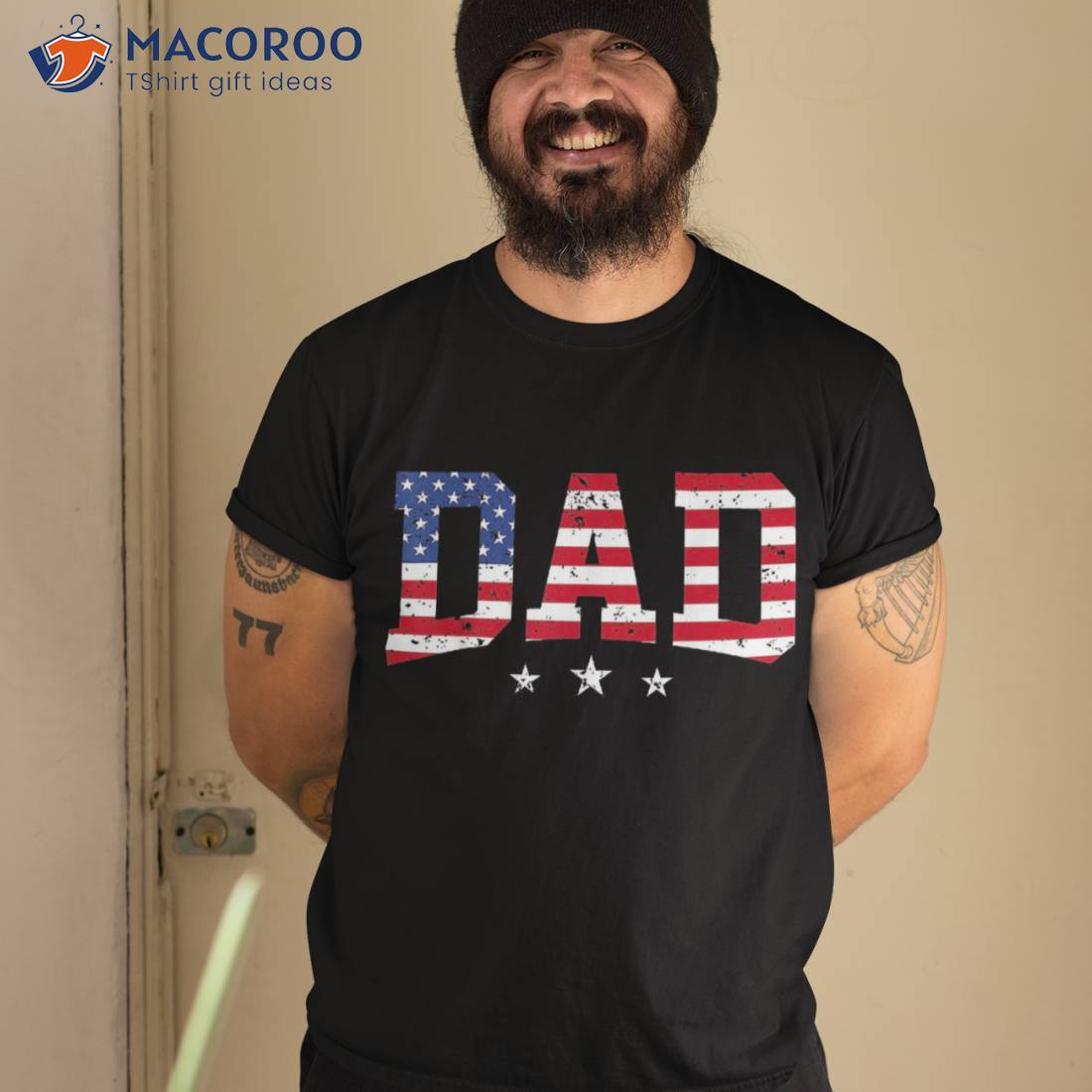 Usa Patriotic Dad Father's Day American Flag 4th Of July Shirt