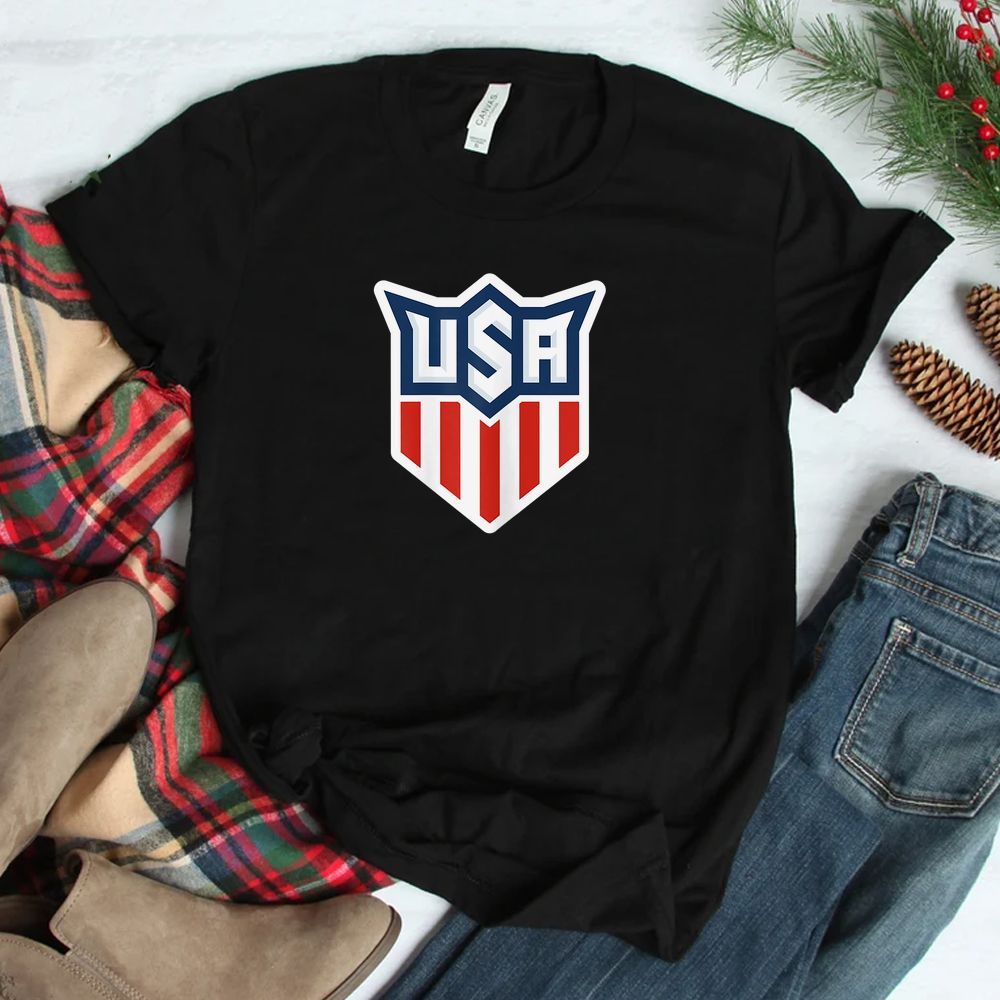 Usa Pride Red White And Blue American Flag Patriotic Crest Shirt