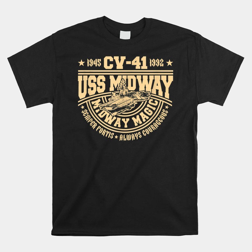 Uss Midway Cva-41 Aircraft Carrier Veteran Sailor Souvenir Shirt