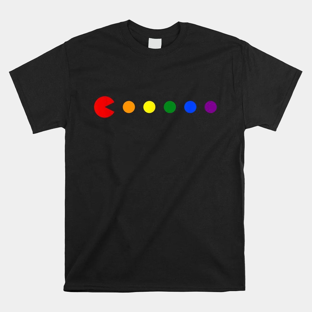 Video-game Rainbow Polka Dot Gay Pride Month Lgbtq Ally Shirt