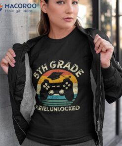 Vintage 5th Grade Level Unlocked Back To School Video Gamer Shirt