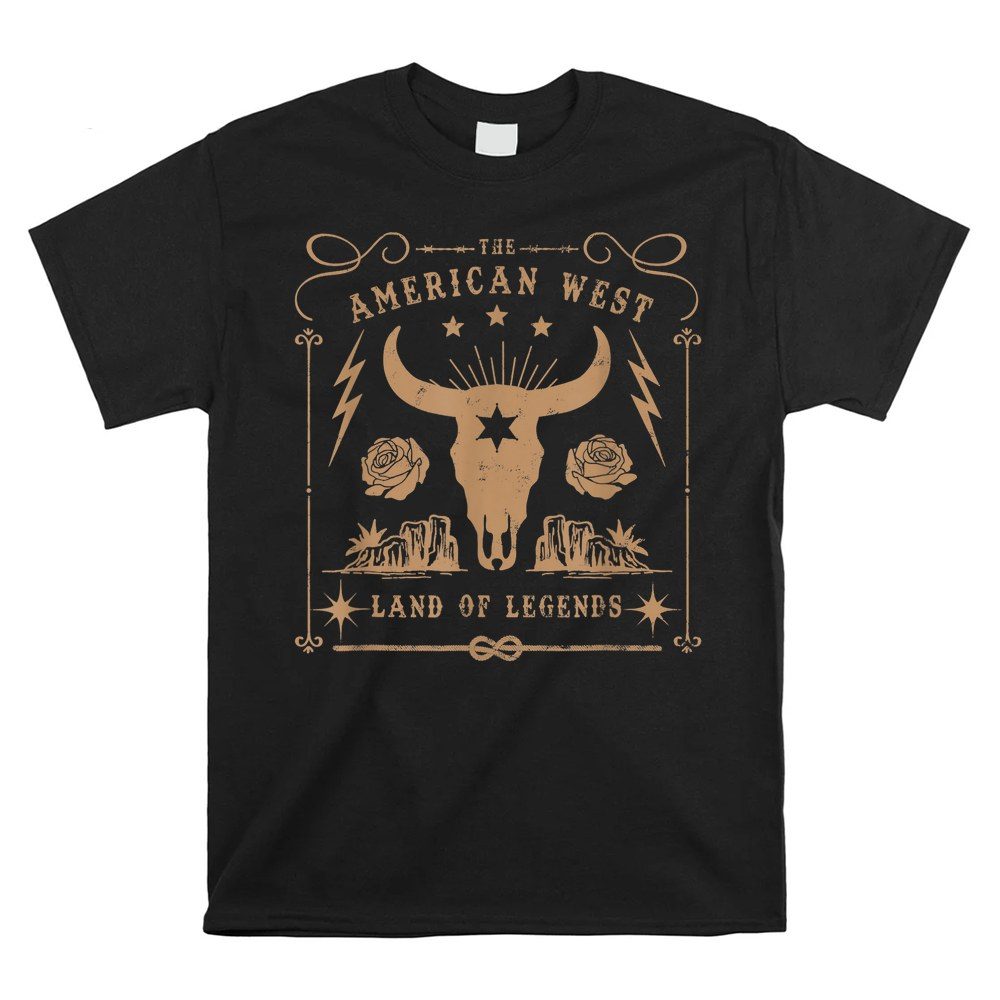 Vintage American West Land Of Legends Cowgirls Cowboys Shirt