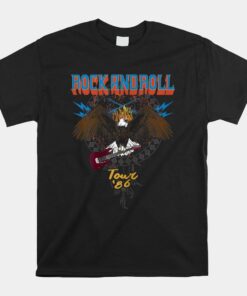 Vintage Bald Eagle Guitar Music Shirt