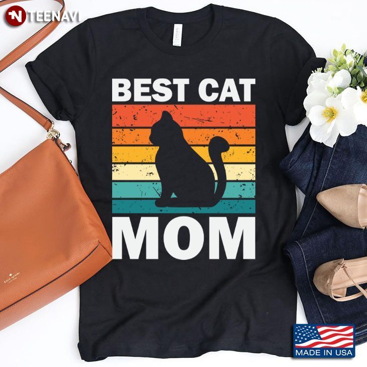 Vintage Best Cat Mom for Cat LoverShirt