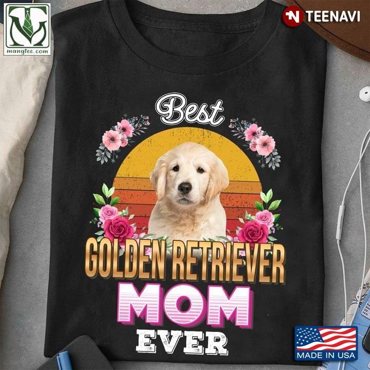 Vintage Best Golden Retriever Mom Ever For Mother's DayShirt