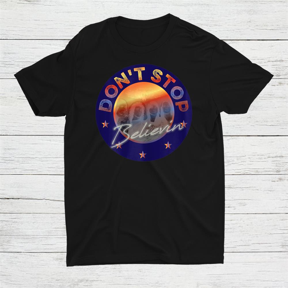 Vintage Journeys 1980 Don't Stops Believing Usa Flag Shirt