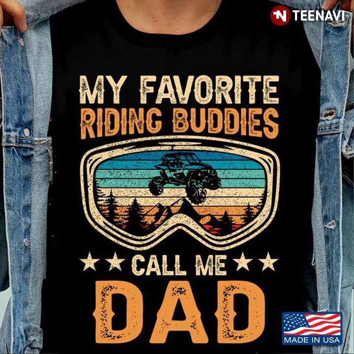 Vintage My Favorite Riding Buddies Call Me Dad for Father's DayShirt