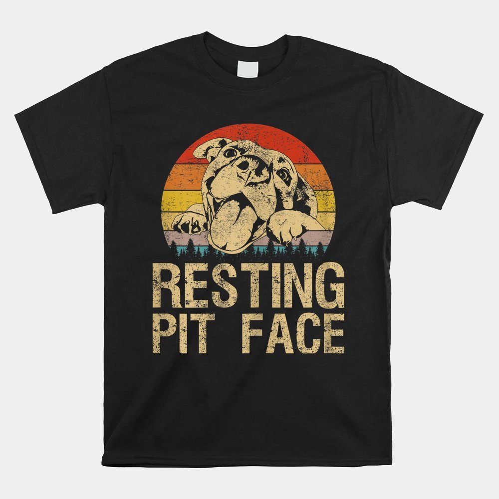 Vintage Pitbull Resting Pit Face Shirt