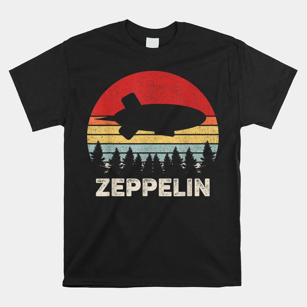 Vintage Retro Zeppelin Shirt Dirigible Airship Shirt