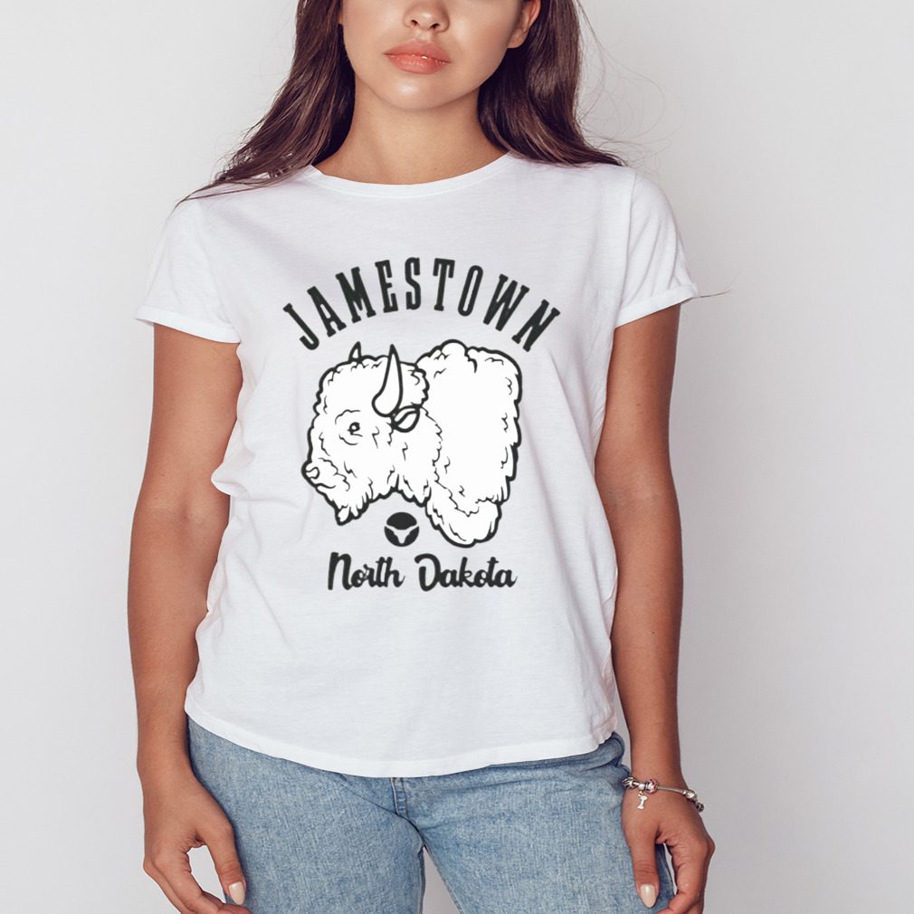 Vintage Style Jamestown North Dakota Buffalo Bison Black shirt