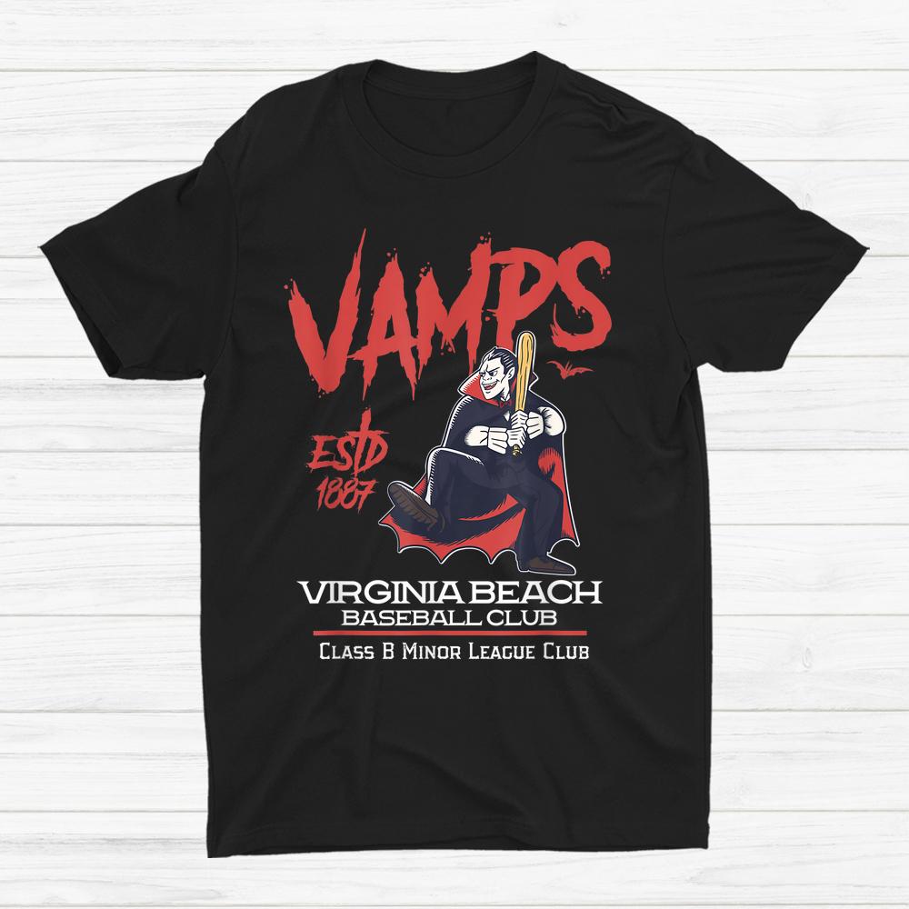 Virginia Beach Vamps Minor League Retro Baseball Team Shirt