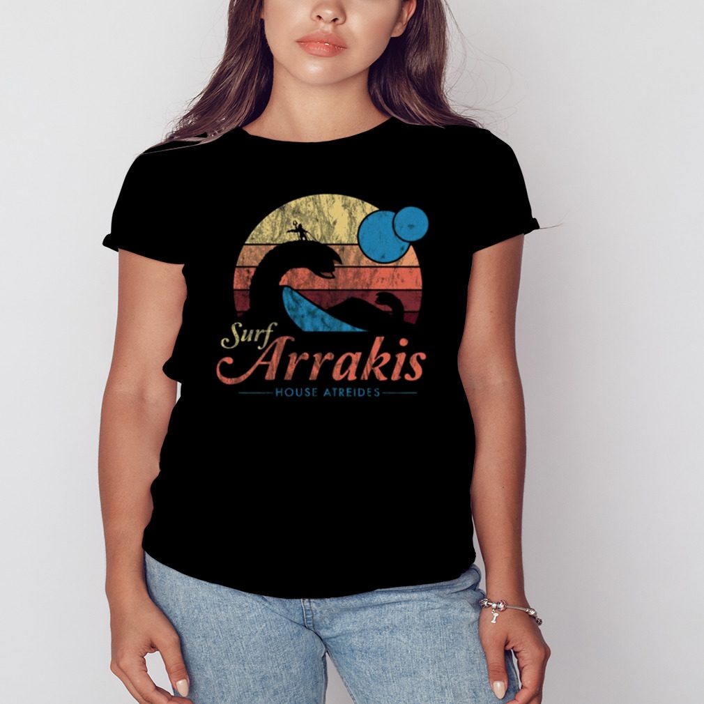 Visit Arrakis Vintage Distressed Surf Dune Sci Fi shirt