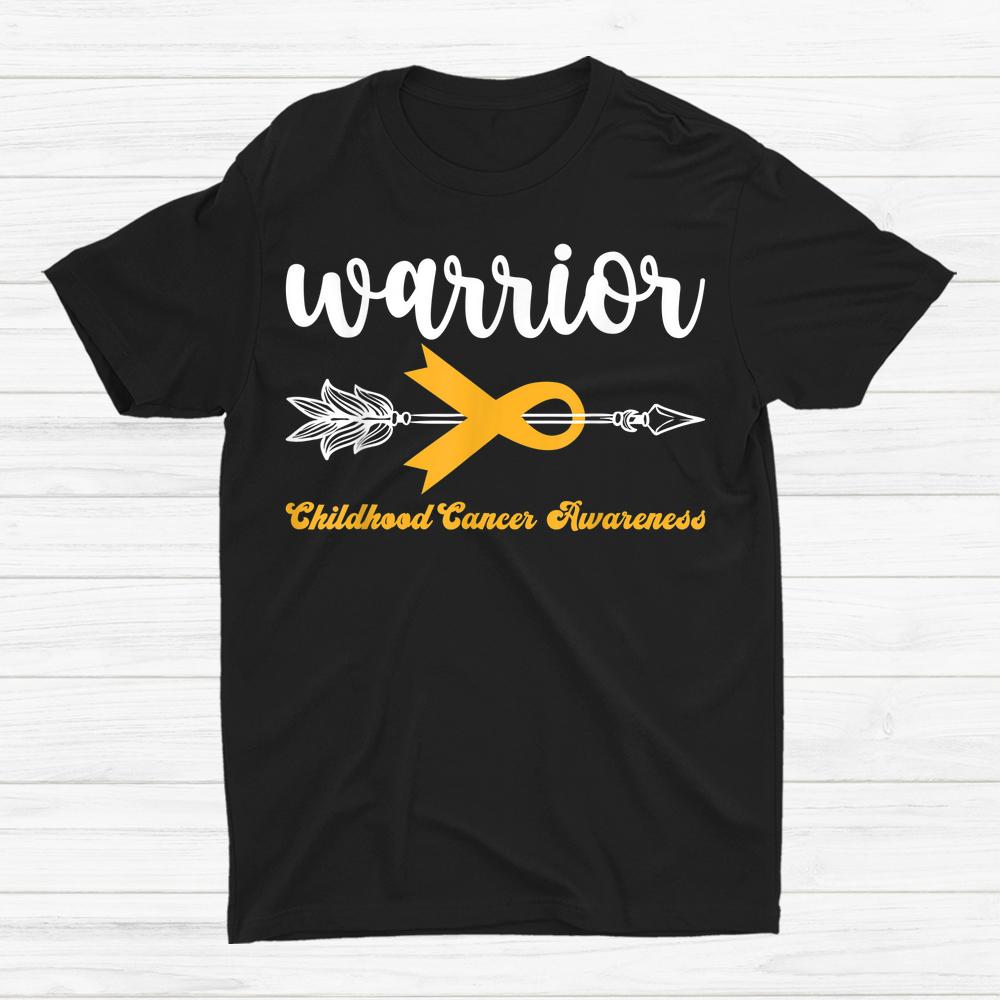 Warrior Childhood Cancer Awareness Support Strong Warrior Shirt