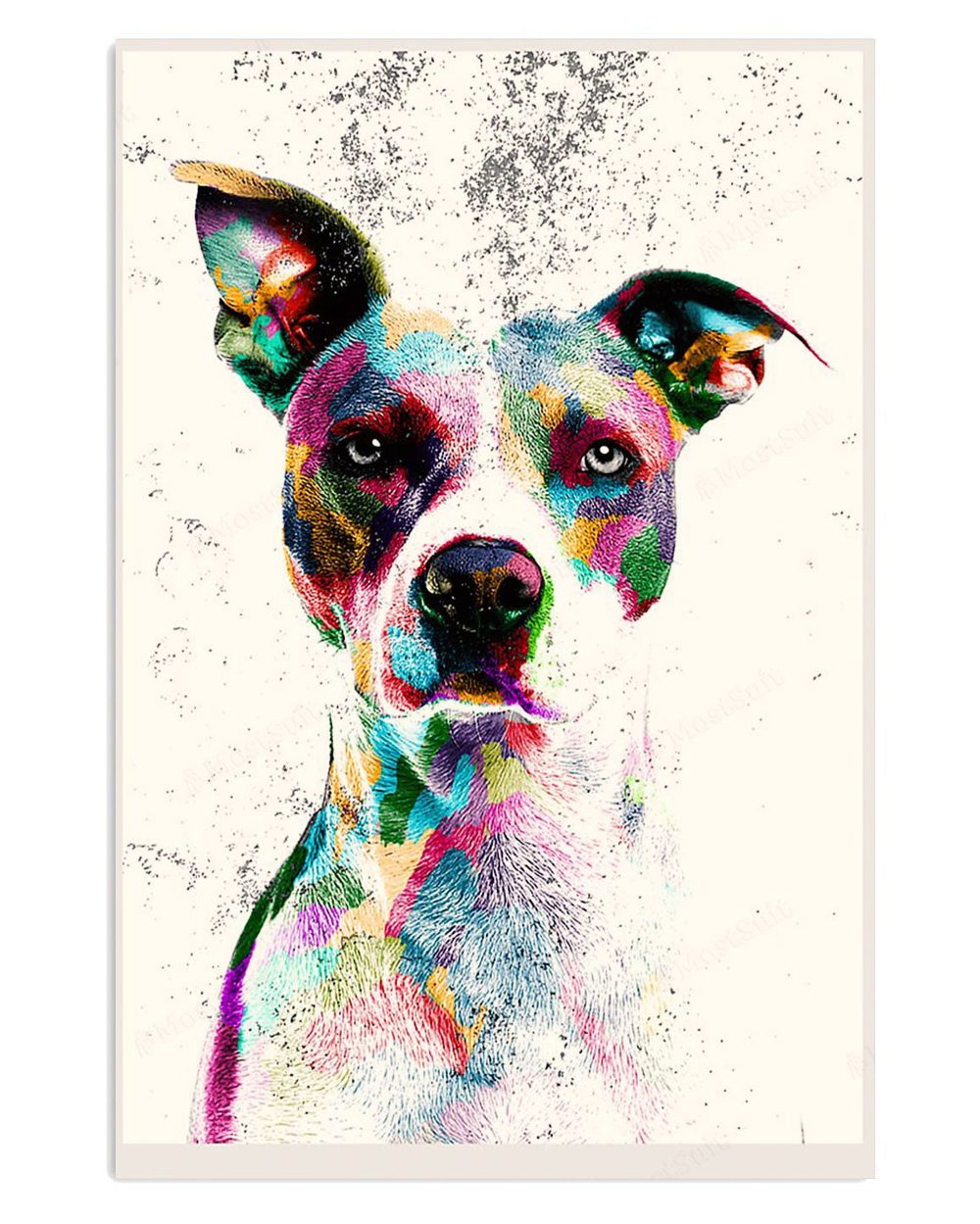 Water Color Pitbull Dog Pitbull Lovers Pitbull Potrait Poster