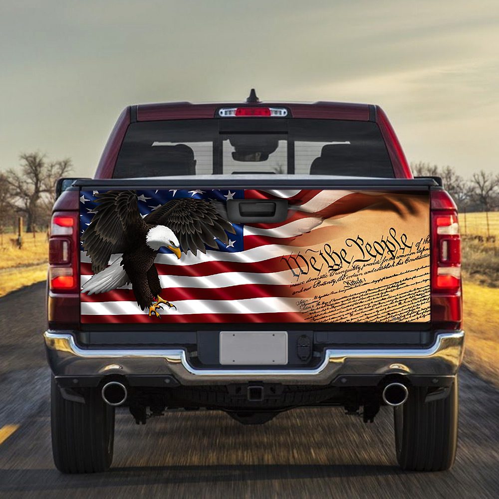 We The People Patriot Truck Tailgate Decal Sticker Wrap TRL381TD