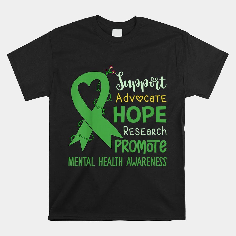 We Wear Green Mental Health Awareness Shirt Support Squad Shirt