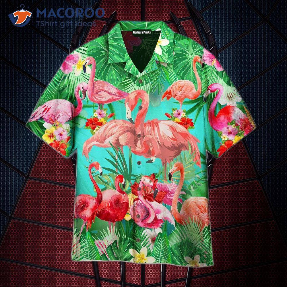 “why Fit In When You Were Born To Stand Out” Flamingo Hawaiian Shirts