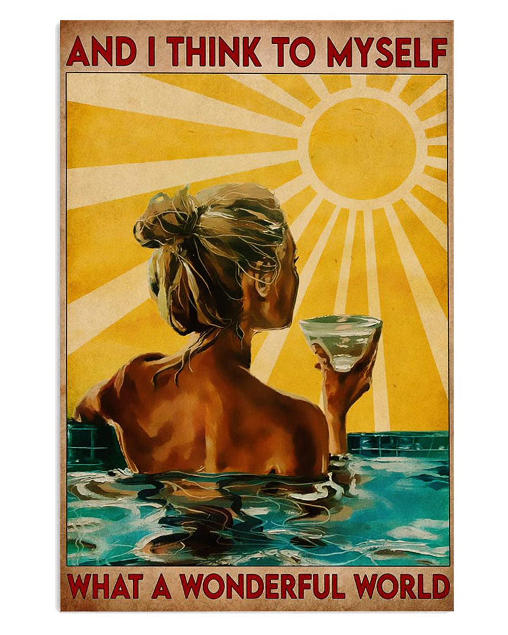 Woman Chilling In The Sun Gift For Swimmer Poster