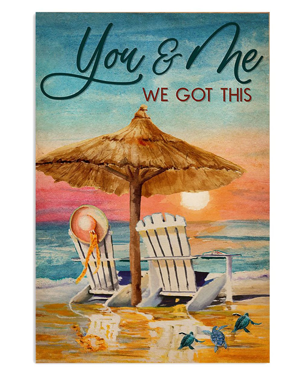You And Me Gift For Sand Beach Sea Lover Poster