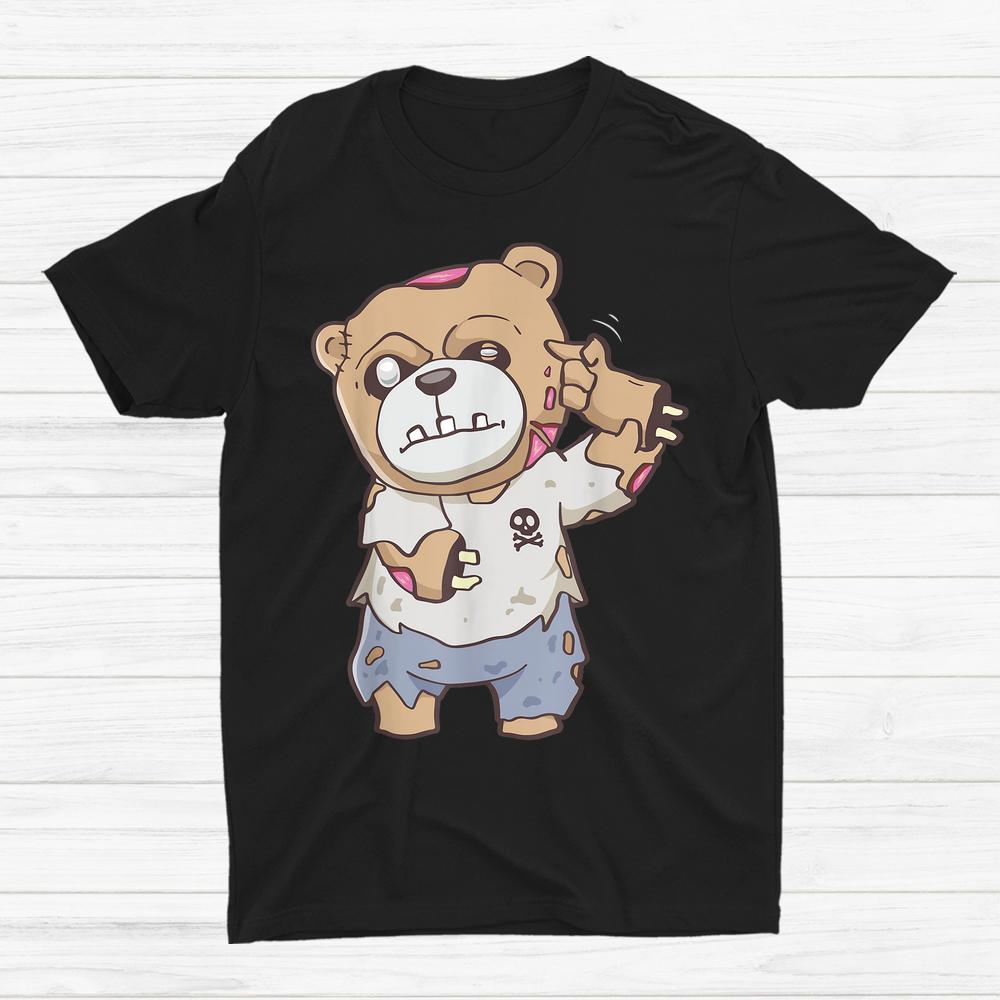 Zombiecore Aesthetic Zombie Bear Pastel Goth Creepy Bear Shirt