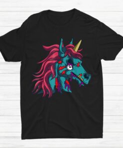 Zombiecorn Zombie Unicorn Goth Gothic Unicorn Halloween Shirt