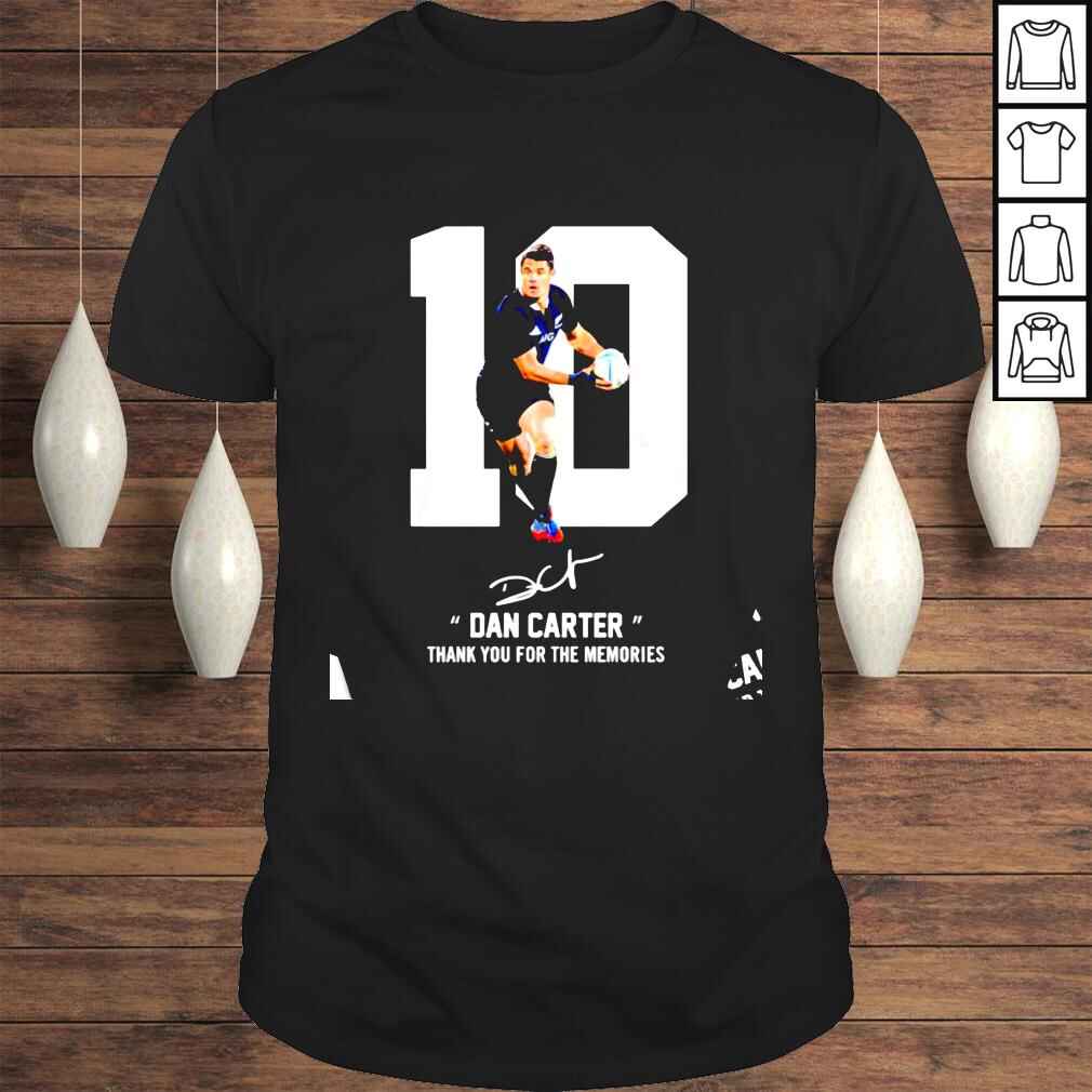 10 Dan Carter thank you for the memories signature shirt