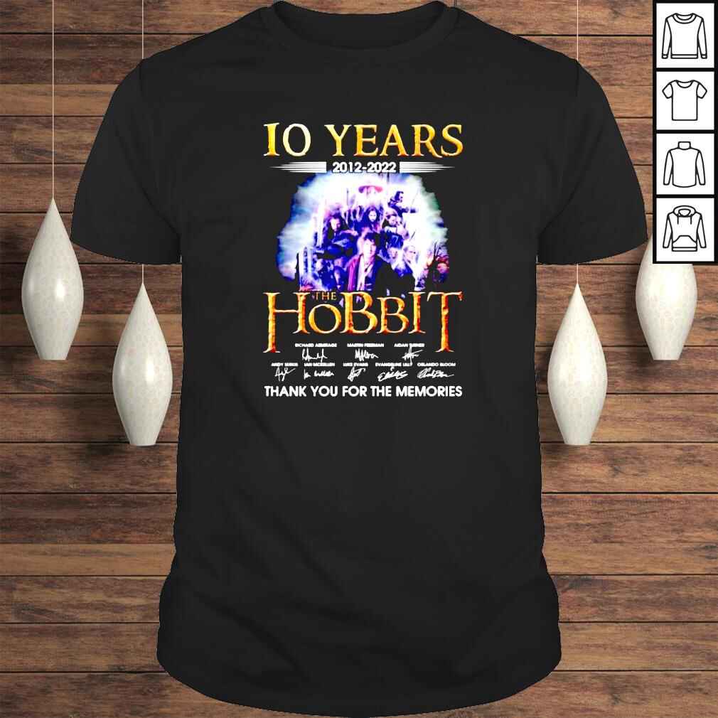 10 years 2012 2022 The Hobbit thank you for the memories shirt