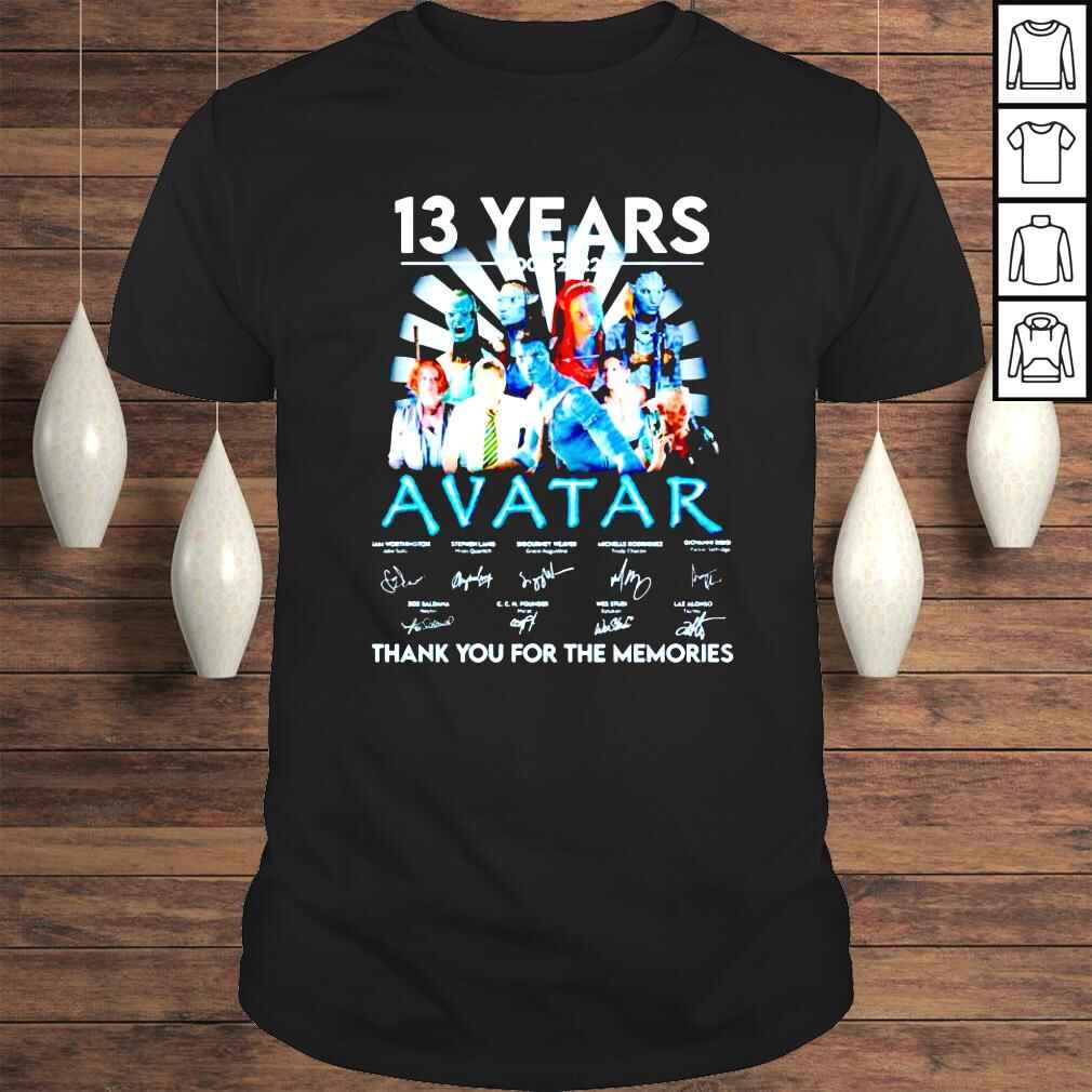 13 years 20092022 Avatar thank you for the memories signatures shirt