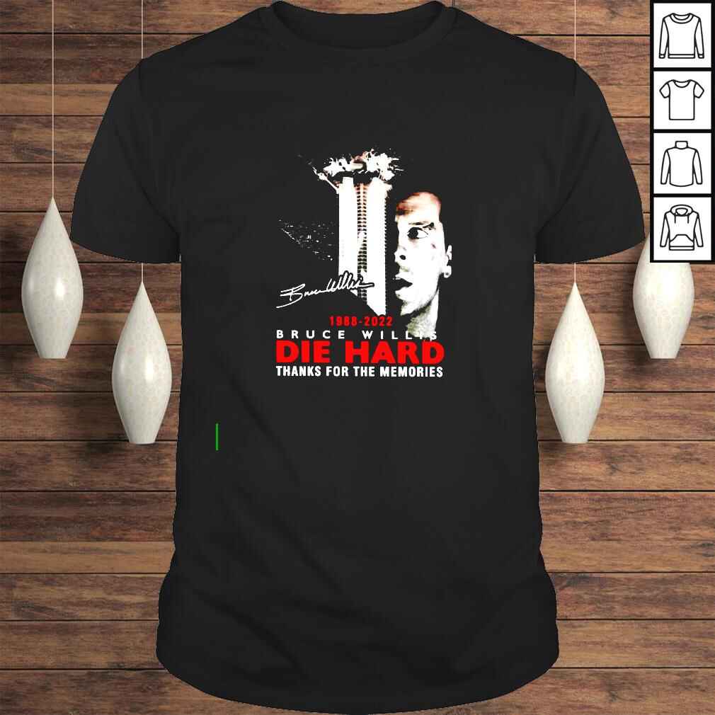 1988 2022 Bruce Willis die hard thanks for the memories shirt