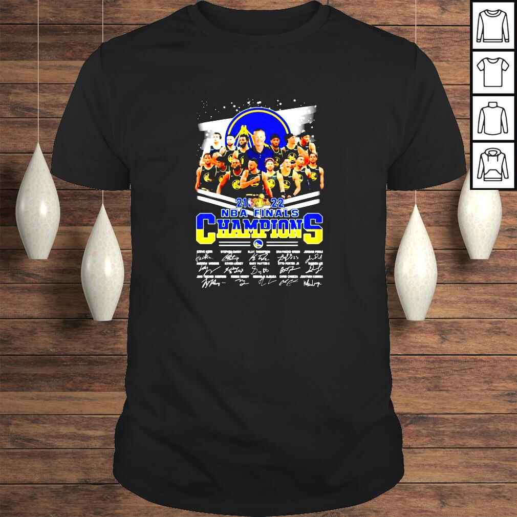 2021 2022 NBA Finals Champions Golden State Warriors win signatures shirt