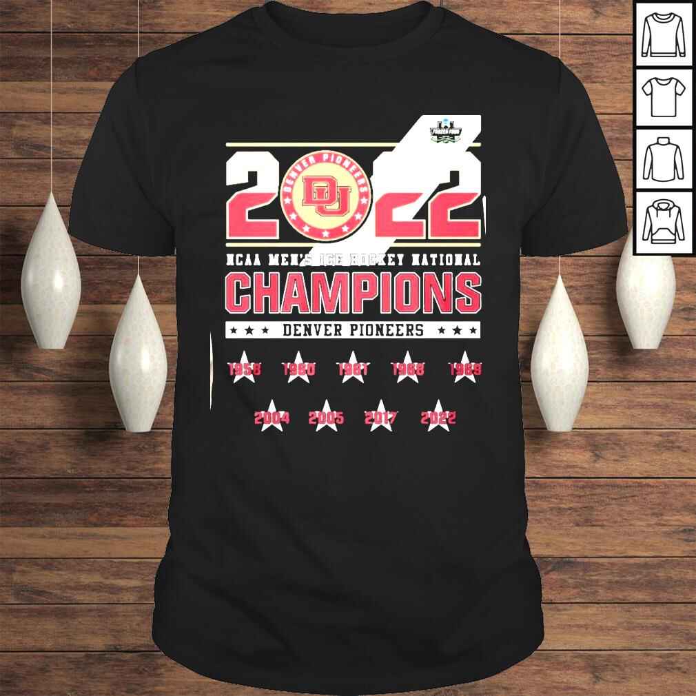 2022 Denver pioneers ncaa mens ice hockey national champion shirt