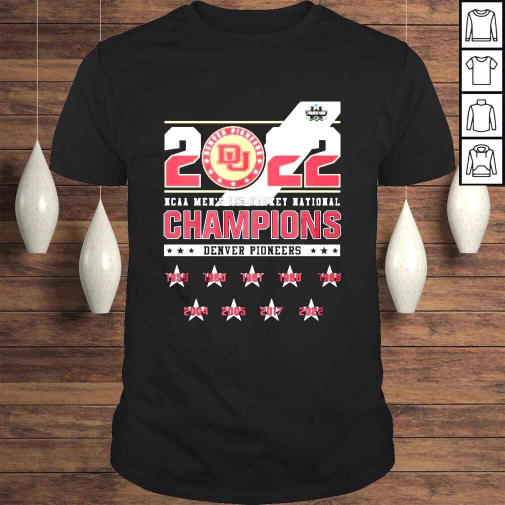 2022 denver pioneers ncaa mens ice hockey national champions denver pioneers shirt