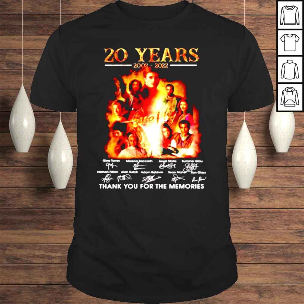 20 Years 2002 2022 Firefly Thank You For The Memories Shirt