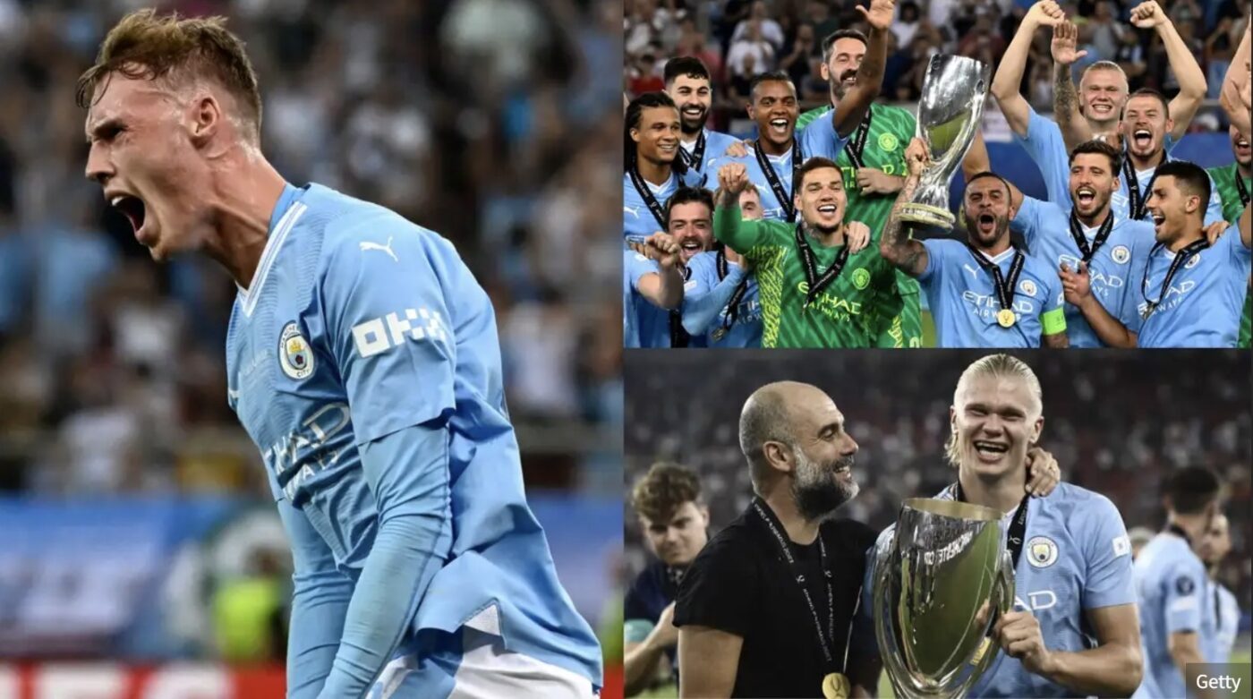 Man City player ratings vs Sevilla Superb Cole Palmer helps to deliver a fourth UEFA Super Cup for Pep Guardiola