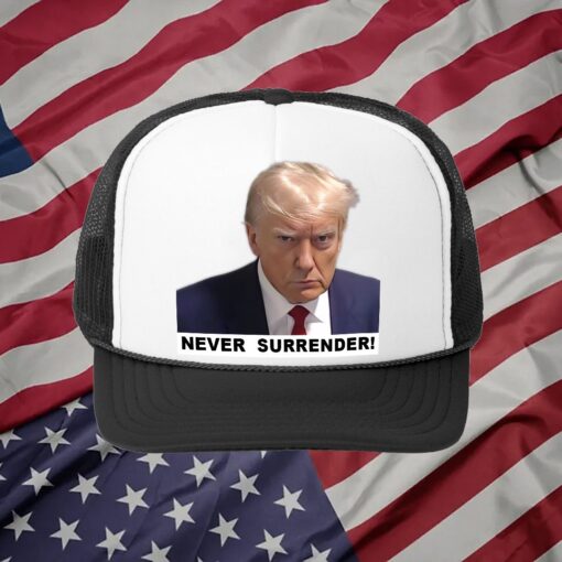 Trump 2024 Never Surrender Hat Black