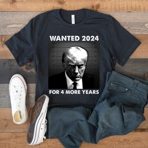 Wanted for president black white t shirt